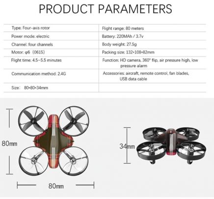 quad air drone specs